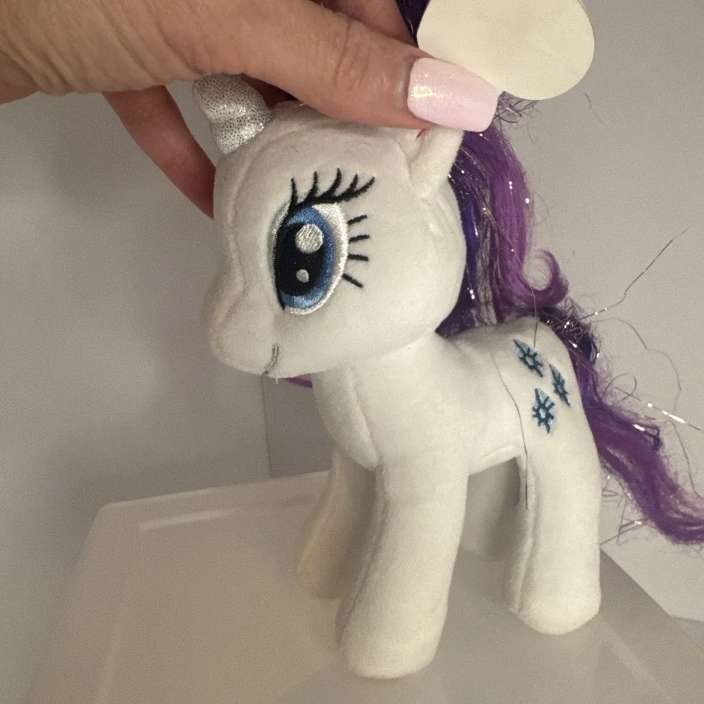RARITY My Little Pony TY Beanie Baby Sparkle Hair Strands 7 inch NEW with Tag - Picture 6 of 13